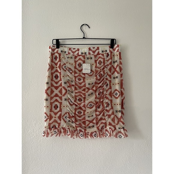 Free people Romi ruched mesh skirt SZ XL - Picture 4 of 5